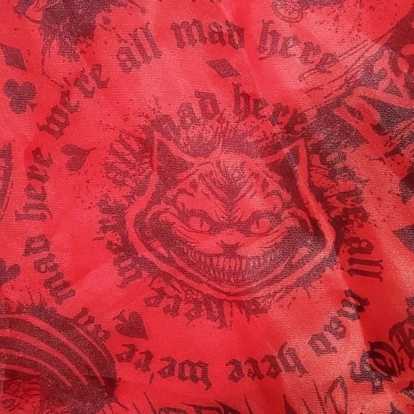 Hot Topic Social Collision NWT Red & Black Organza Babydoll Mini Dress Size M - Picture 11 of 11